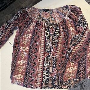 Lucky Brand Multicolor Boho Blouse